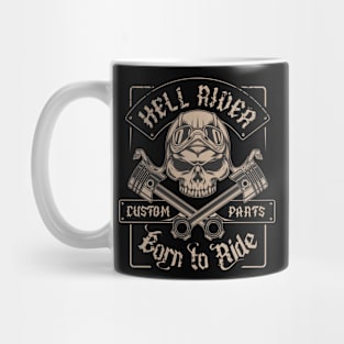 Skull T-Shirt Men's Biker Motorcycle Mug